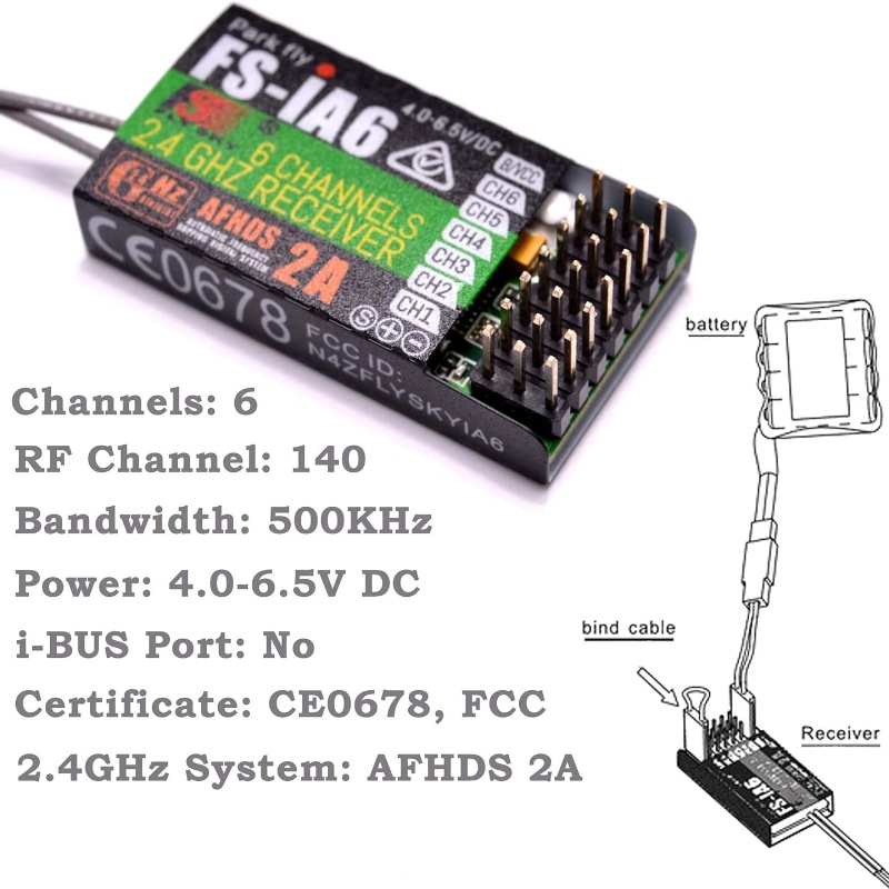 Flysky FS-IA6 Receptor 6CH Ant - Fpv Drone Battery avaliação e preço