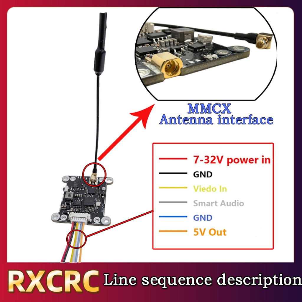 Módulo RXCRC 5.8G 48CH 1.6W VT - Fpv Drone Frame avaliação e preço